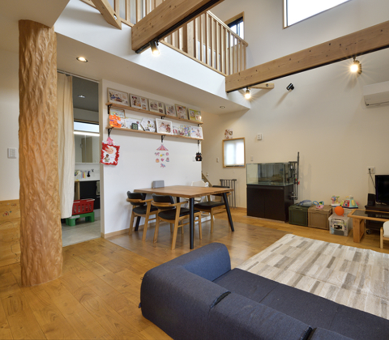 施主さまの嗜好によっては 引き渡し後のＤＩＹを配慮した設計を