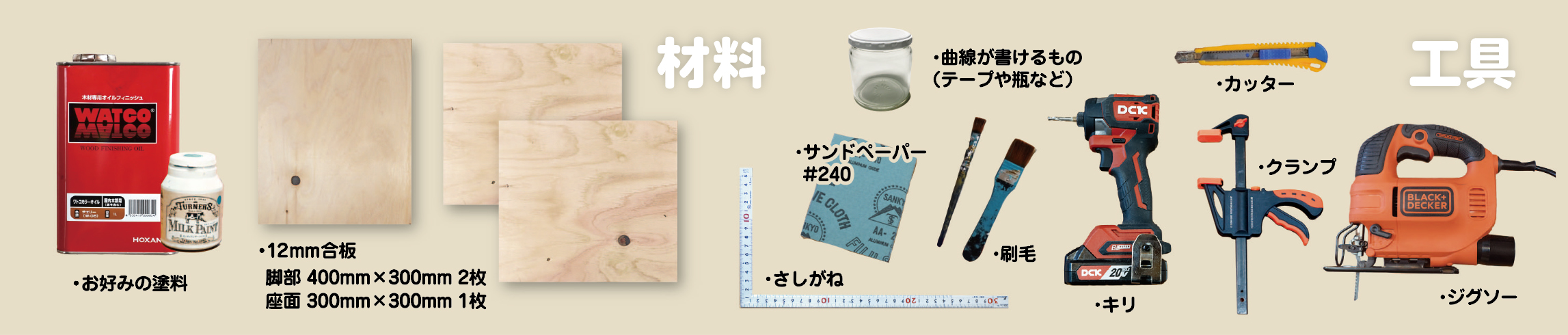 寿ちょっぴりDIY  #17　ビスも釘も使用しない 組み立て式スツール