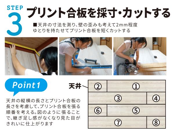 寿ちょっぴりDIY  #19 プリント合板でやってみよう 天井リフォーム